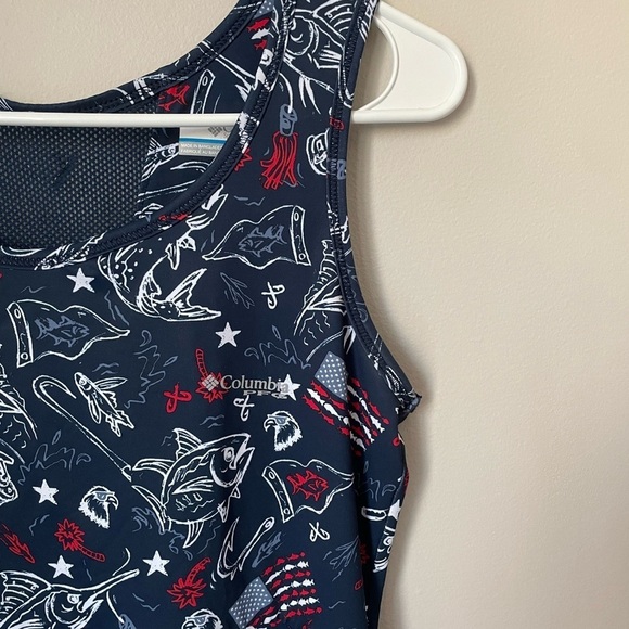 Columbia Patriotic PFG Sleeveless Scoop Neck Golf Dress - Picture 2 of 8